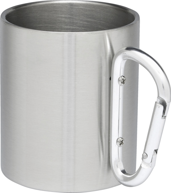 Bild 2 von IDEENWELT Kaffeebecher mit Karabiner, silber
