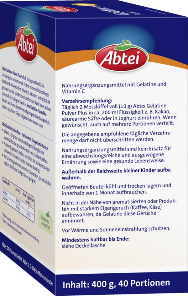 Bild 4 von Abtei Gelatine Plus Pulver, 400 g