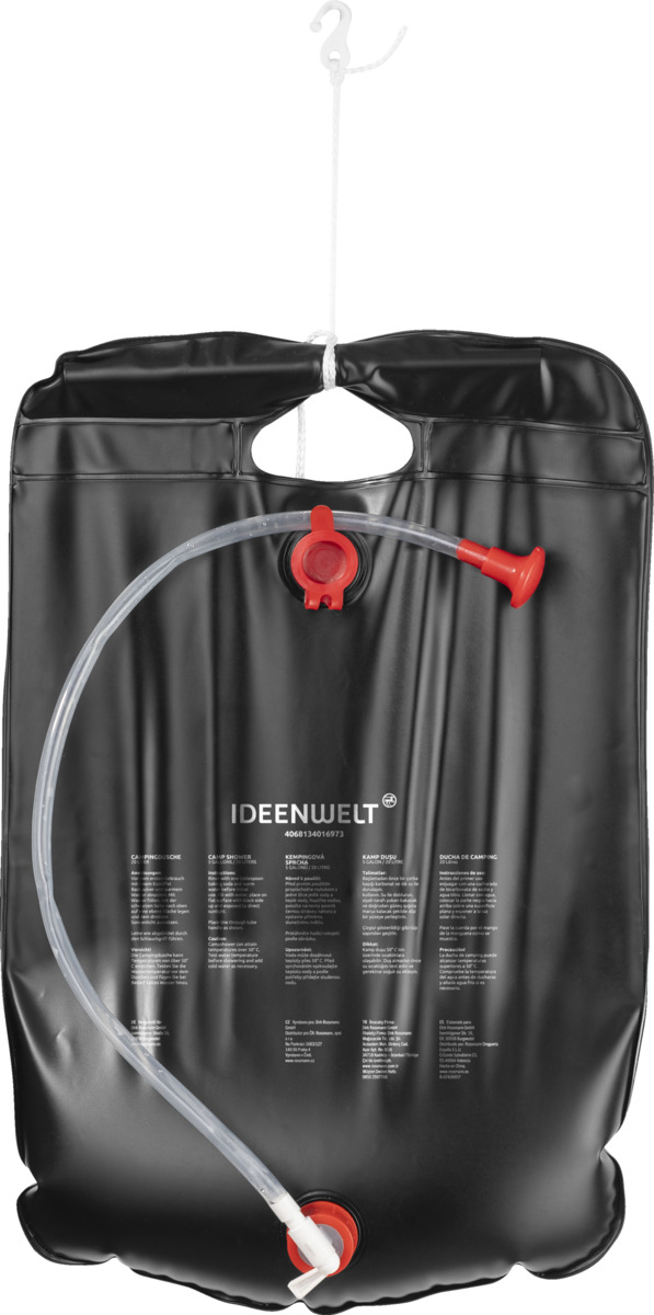 Bild 2 von IDEENWELT Solar-Campingdusche 20L