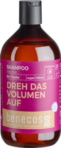 benecos Shampoo Volumen BIO-Traube DREH DAS VOLUMEN AUF, 500 ml