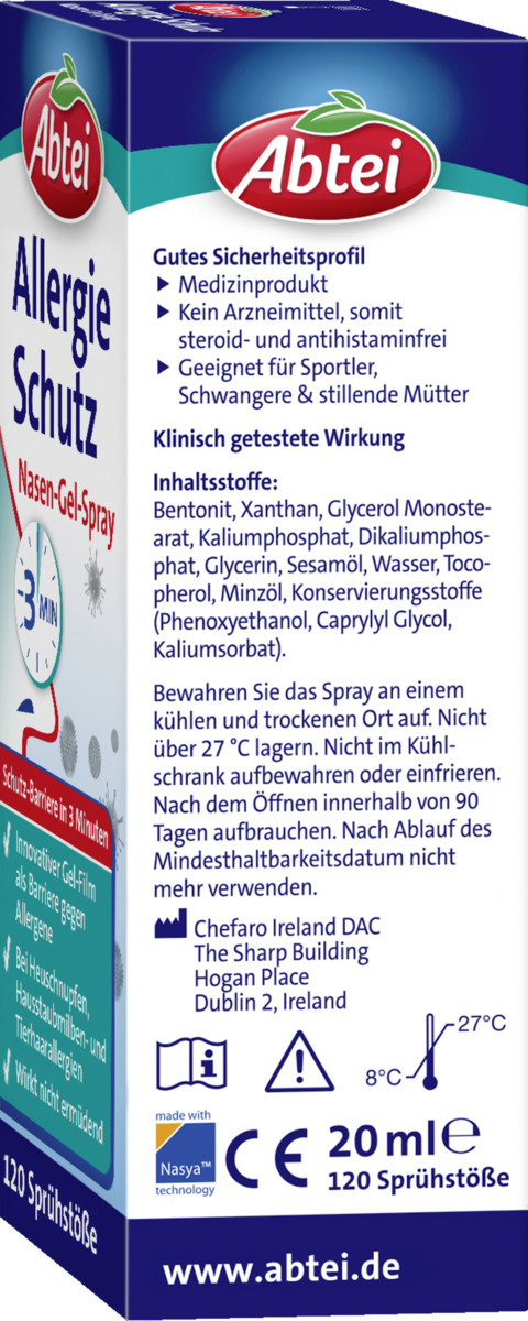 Bild 2 von Abtei Allergie Schutz Nasen-Gel-Spray, 20 ml