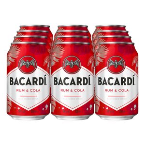 Bacardi Rum & Cola Mixgetränk 10,0 % vol 0,33 Liter Dose, 12er Pack