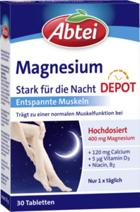 Abtei Magnesium 400 Stark für die Nacht Tabletten, 52 g