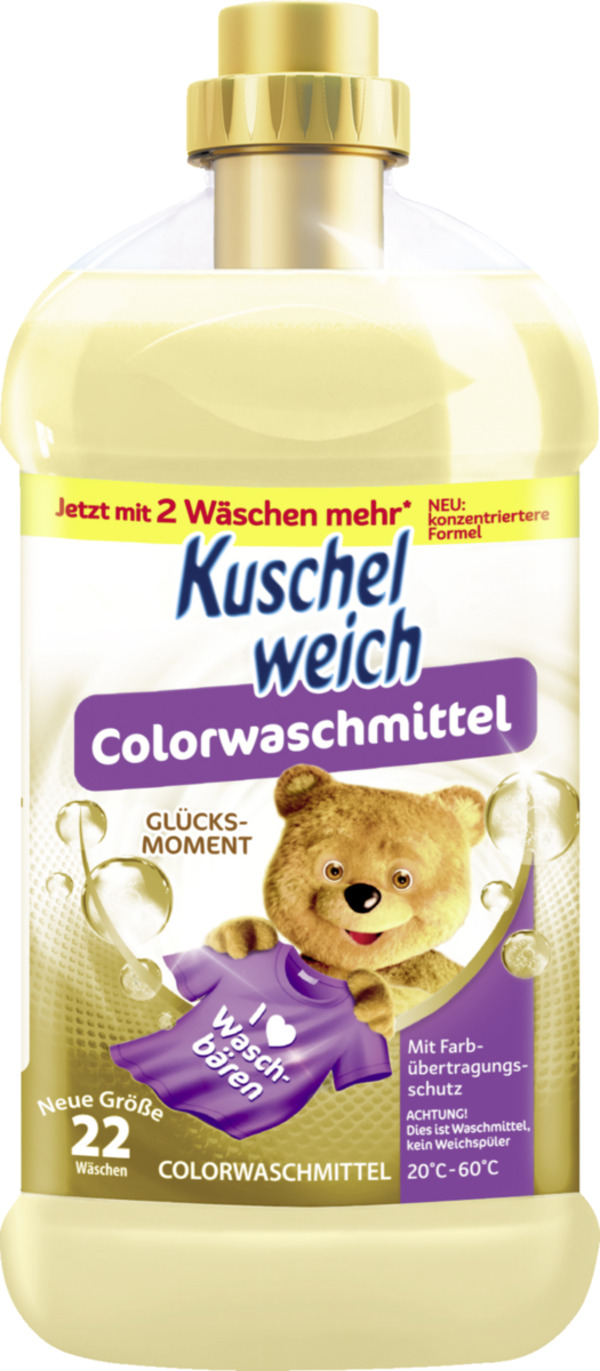 Bild 1 von Kuschelweich Colorwaschmittel Flüssig Glücksmoment 22 WL