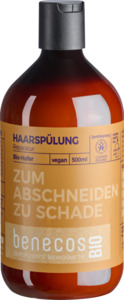 benecos Haarspülung Reparatur BIO-Hafer ZUM ABSCHNEIDEN VIEL ZU SCHADE, 500 ml