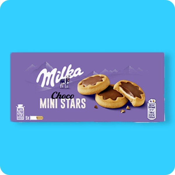 Bild 1 von MILKA Kekse, Choco Mini Stars