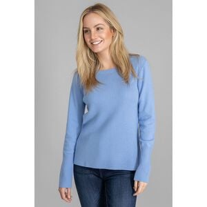 EVA LUTZ Pullover, 1/1-Arm Logo-Plättchen Kaschmiranteil figurumspielend