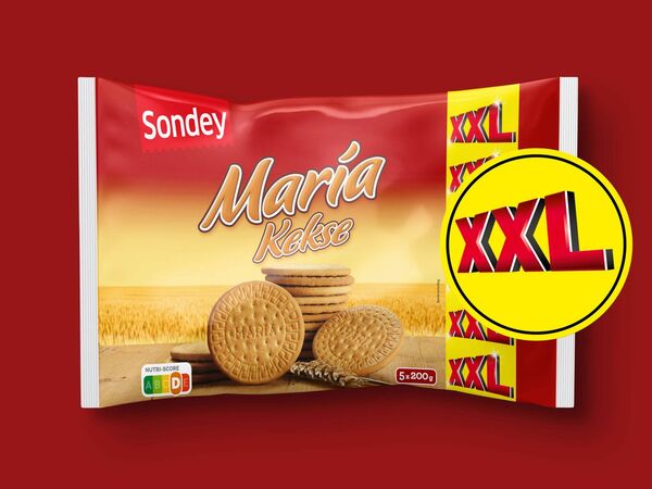 Bild 1 von Sondey Maria Kekse XXL, 
         5x 200 g