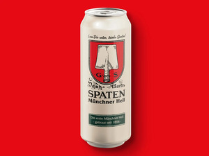 Spaten Münchner Hell, 
         0,5 l zzgl. -.25 Pfand