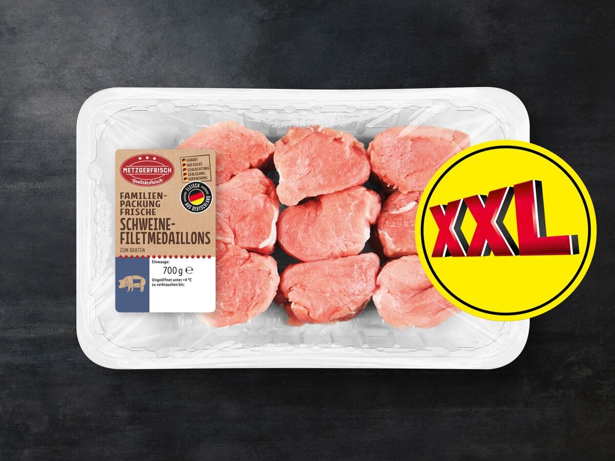 Bild 1 von Metzgerfrisch Frische Schweine-Filetmedaillons XXL, 
         700 g