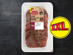 Metzgerfrisch Rinder-Keulensteaks, 
         800 g