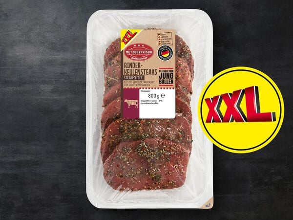 Bild 1 von Metzgerfrisch Rinder-Keulensteaks, 
         800 g