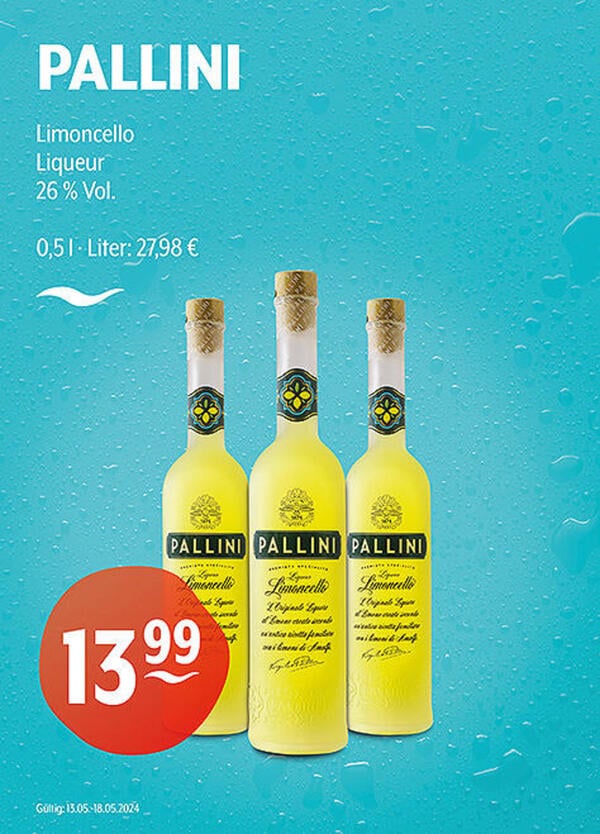 Bild 1 von PALLINI Limoncello
Liqueur
26 % Vol.