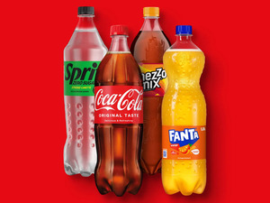 Coca-Cola/Fanta/Mezzo Mix/Sprite, 
         1,25 l zzgl. -.25 Pfand