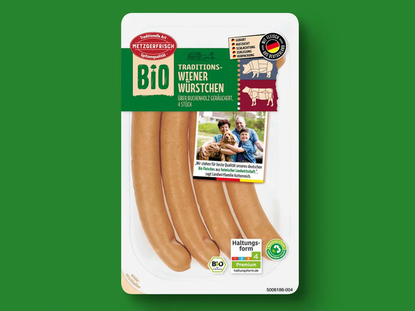 Bild 1 von Metzgerfrisch Bio Traditions-Wiener Würstchen, 
         200 g