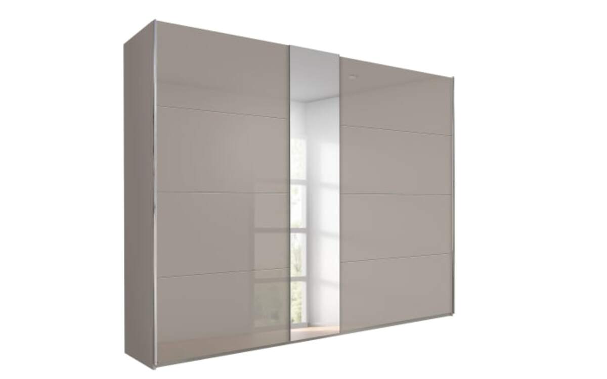 Bild 2 von Rauch - Schwebetürenschrank Ocean, fango/Farbglas fango, 280 x 223 cm