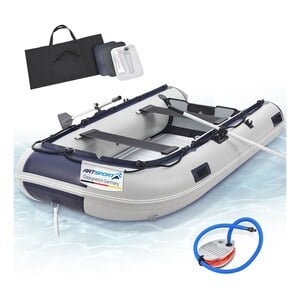 ArtSport Schlauchboot 3,20m mit 2 Sitzbänke, Aluboden, Paddel, Pumpe, Tasche & Reparaturset