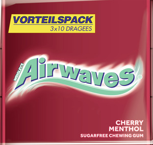 Wrigley`s Airwaves Kaugummi-Dragees Cherry Menthol Multipack