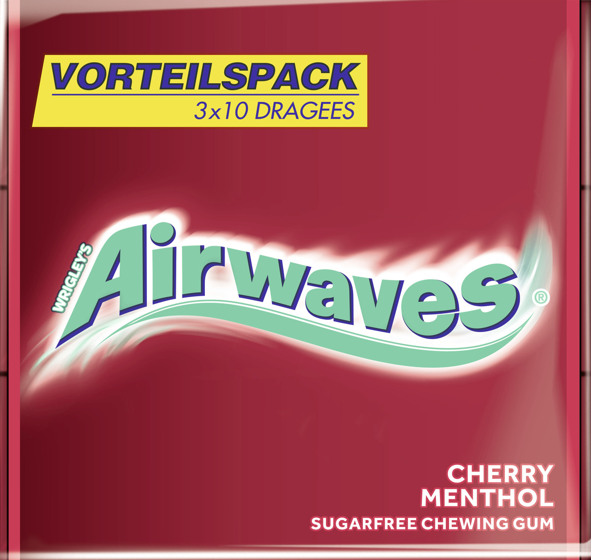 Bild 1 von Wrigley`s Airwaves Kaugummi-Dragees Cherry Menthol Multipack