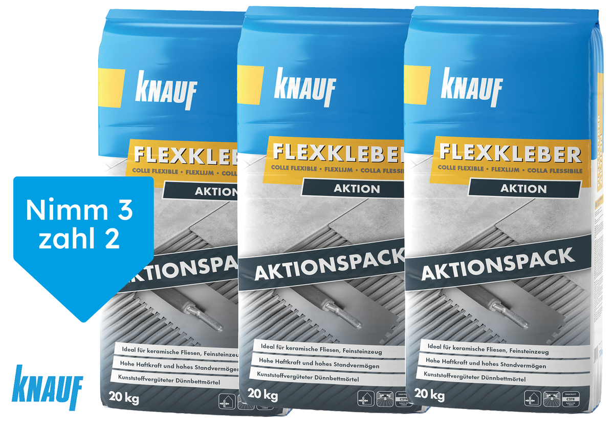 Bild 1 von Knauf Flexkleber Aktion - 3 für 2 Aktion 3x20 kg