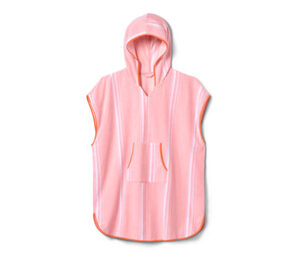 Frottierponcho aus Bio-Baumwolle, rosa