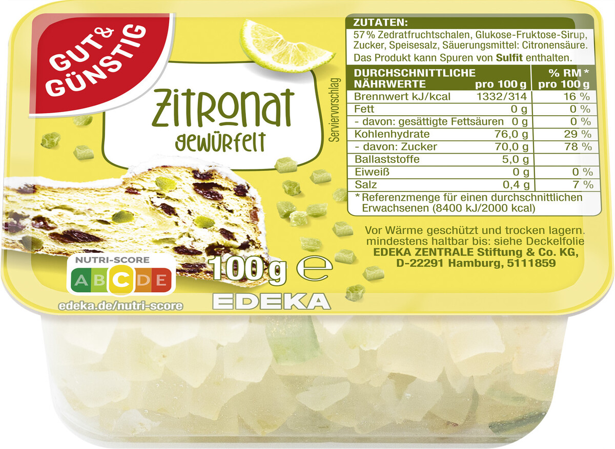 Bild 1 von Gut & Günstig Zitronat 100G