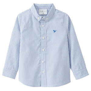 Jungen Hemd mit Button-down-Kragen BLAU / WEISS