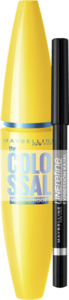 Maybelline New York Volum' Express The Colossal 100% Black Mascara Waterproof + Expression Kajal Nr. 33 Black