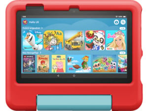 AMAZON Fire 7 Kids (2022), Tablet, 16 GB, Zoll, Schwarz, Rot, Schwarz, Rot