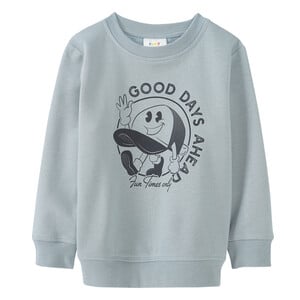 Jungen Sweatshirt mit großem Print HELLTÜRKIS