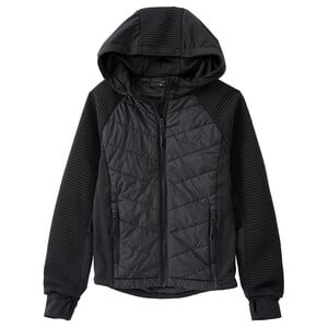 Kinder Sport-Jacke mit Kapuze SCHWARZ