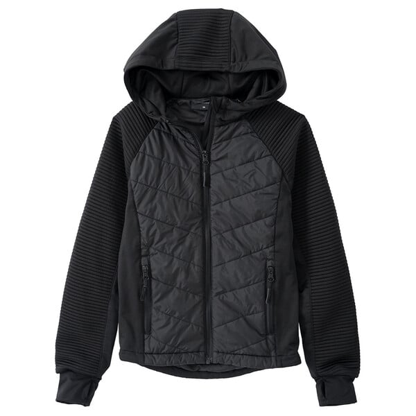 Bild 1 von Kinder Sport-Jacke mit Kapuze SCHWARZ