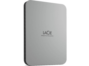 LACIE Mobile Drive Festplatte, 2 TB HDD, 2,5 Zoll, extern, Moon Silver, Moon Silver