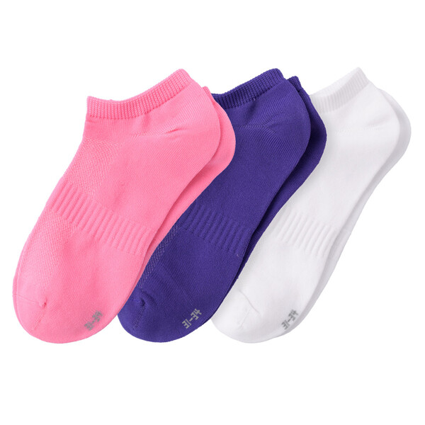 Bild 1 von 3 Paar Mädchen Sneaker-Socken im Set LILA / WEISS / PINK