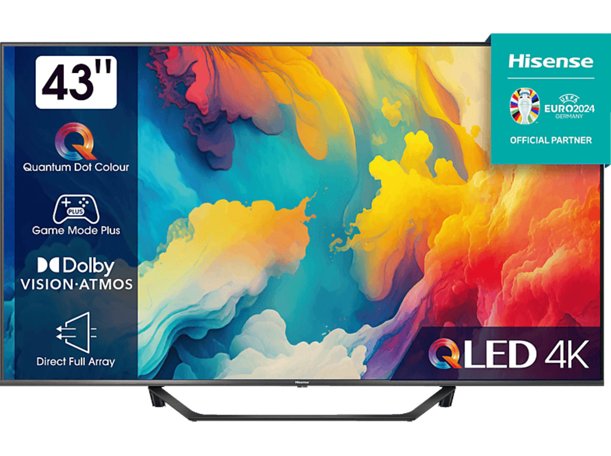 Bild 1 von HISENSE 43A7KQ QLED TV (Flat, 43 Zoll / 109 cm, UHD 4K, SMART TV, VIDAA U6), Anthrazit