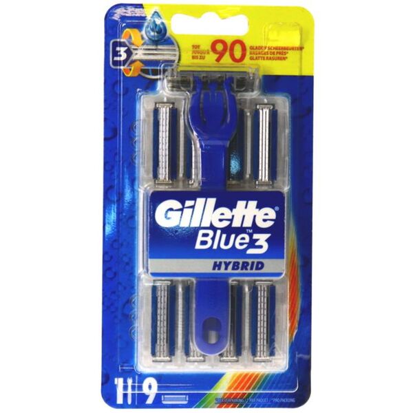 Bild 1 von Gillette Rasierer Blue 3 + Klingen, 9er Pack