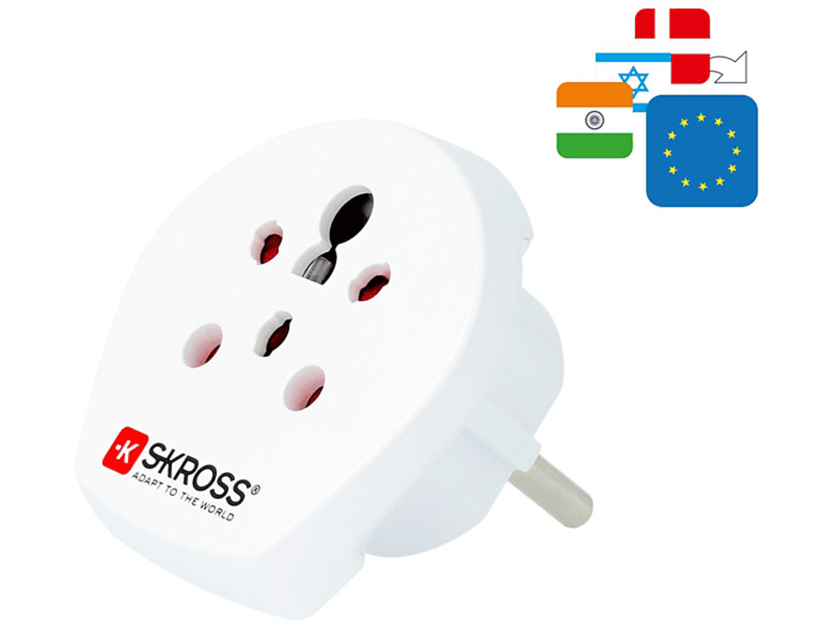 Bild 1 von HAMA Indien, Israel, Dänemark - Europa Reiseadapter, Weiß