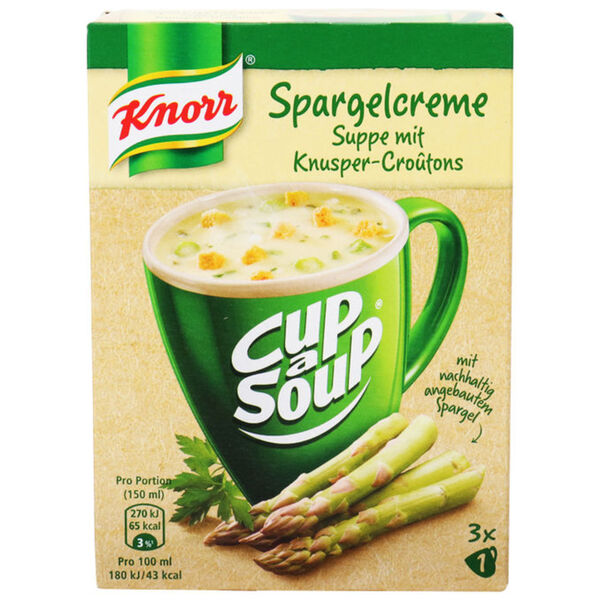 Bild 1 von Knorr 2 x Cup a Soup Spargelcremesuppe, 3er Pack