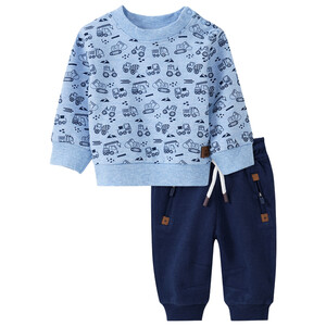 Newborn Sweatshirt und Jogginghose im Set HELLBLAU / DUNKELBLAU