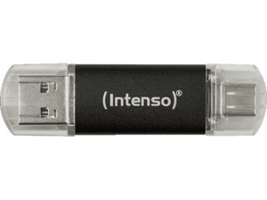 INTENSO Drive 3 USB-Stick, 128 GB, 70 MB/s, Anthrazit, Anthrazit