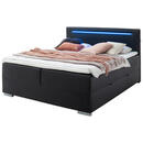 Bild 1 von Livetastic Boxspringbett  Schwarz  Textil