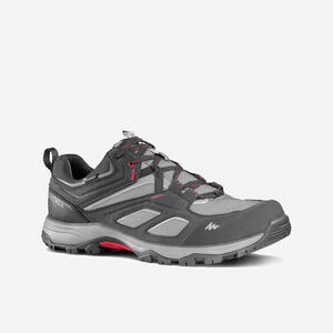 Wanderschuhe Herren wasserdicht Bergwandern - MH500 grau Grau|rot