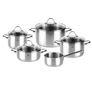 Fissler Kochtopfset, Silber, Metall, 5-teilig, 16 cm,20,24 cm,16 cm, rund, backofengeeignet, rostfrei, Kochen, Töpfe, Topfsets