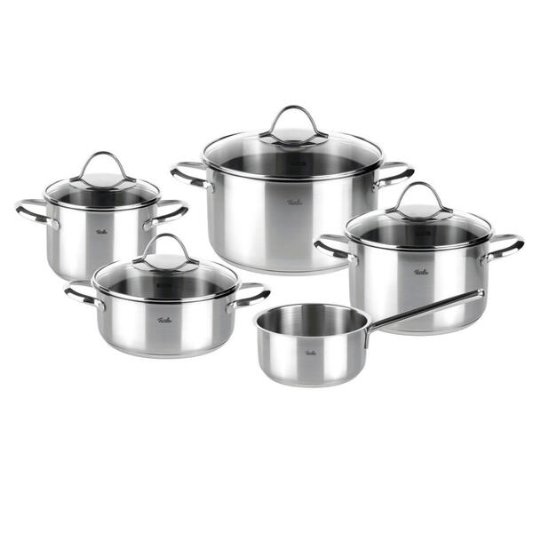 Bild 1 von Fissler Kochtopfset, Silber, Metall, 5-teilig, 16 cm,20,24 cm,16 cm, rund, backofengeeignet, rostfrei, Kochen, Töpfe, Topfsets