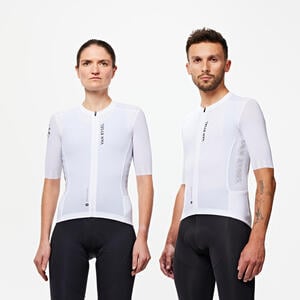 Unisex Rennrad Radtrikot Sommer kurzarm - Racer 2 weiss Weiß