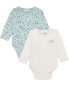 Newborn Wickelbodys, 2er-Pack, Ergee, hellblau