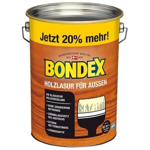 Bondex Holzlasur für Außen Nussbaum seidenglänzend 4,8 l