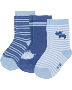 Socken mit ABS-Druck, 3er-Pack, Ergee, verschiedene Designs, blau