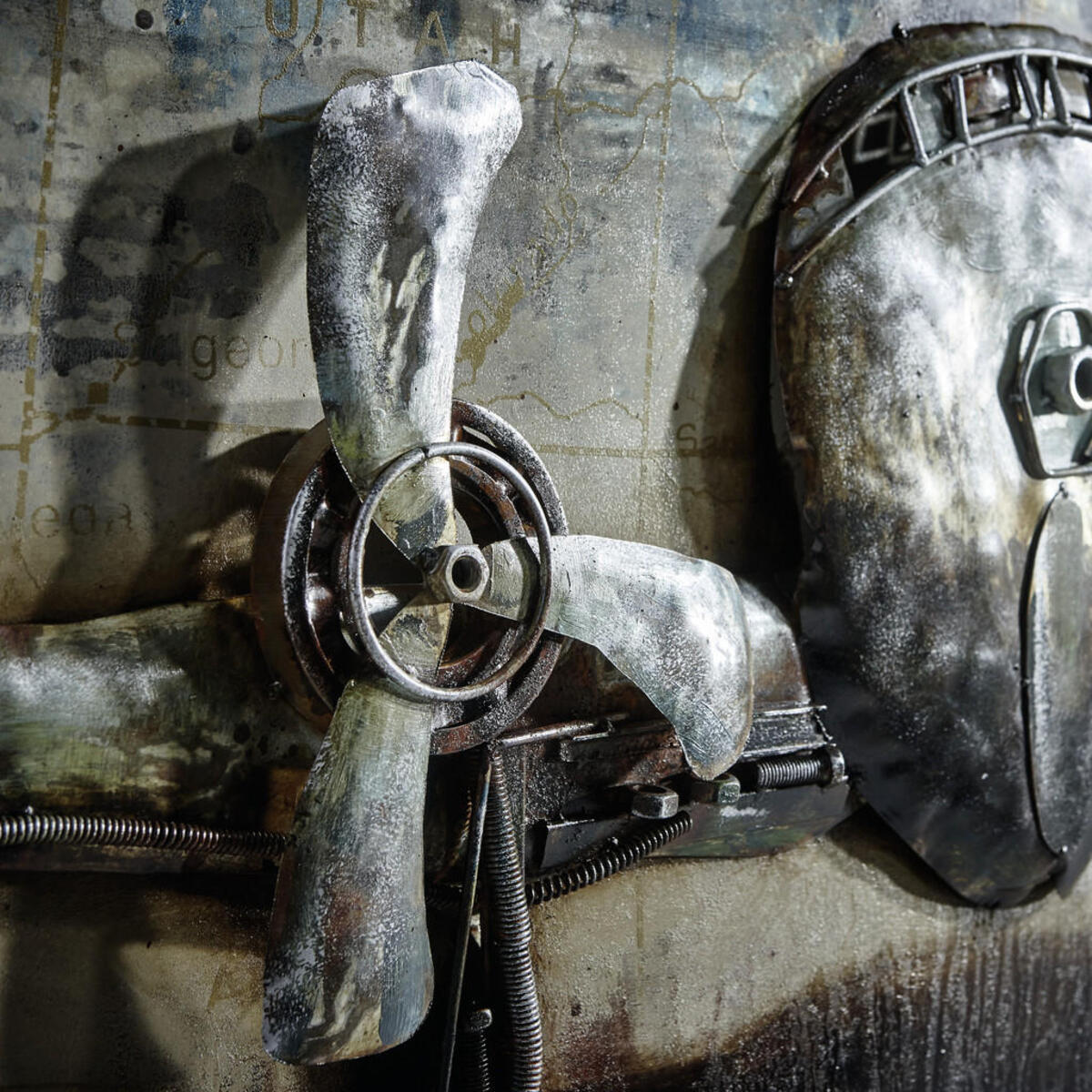 Bild 1 von Monee Metallbild, Braun, Metall, rechteckig, 50x180 cm, handgemalt, 3D-Effekt, Bilder Und Zubehör, Wandbilder, Metallbilder