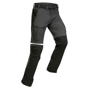 Zip-Off-Hose Herren 2-in-1 robust Trekking - MT500 grau Grau|schwarz